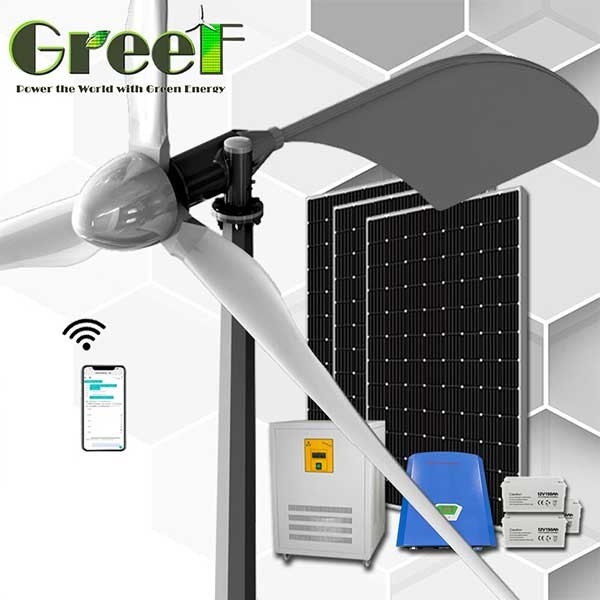 1KW 2KW On Grid Energy กังหันลมแกนนอนสำหรับบ้าน / ฟาร์ม