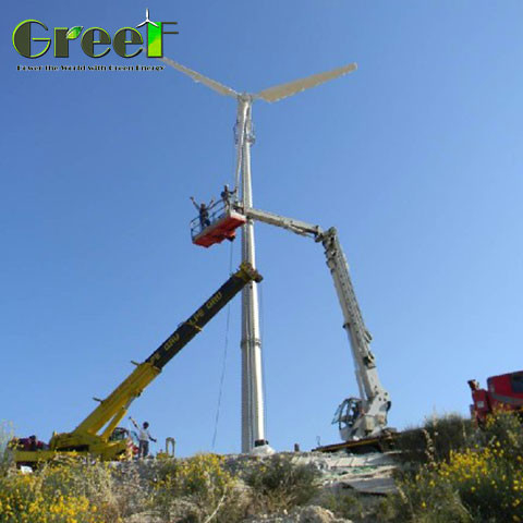 เครื่องกําเนิดพลังงานลมแนวราบ ความเร็วลมเริ่มต้น 3m/s และพลังงานระดับ 5-30kW สําหรับการผลิตพลังงานอุตสาหกรรม