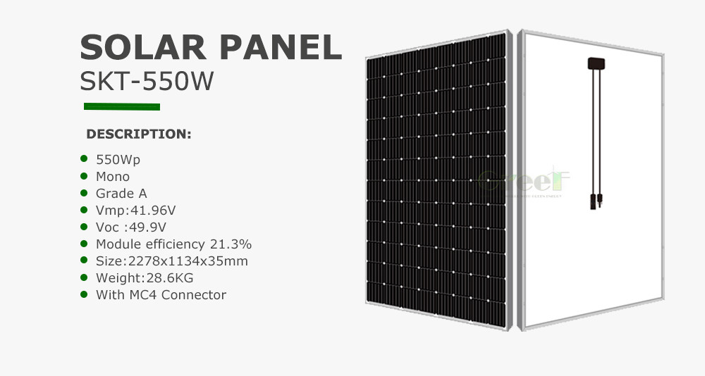 ระบบโซลาร์เซลล์แบบ On Grid และ Off Grid พร้อมแผงโซลาร์เซลล์ชนิด Monocrystalline Silicon พร้อมแบตเตอรี่และอินเวอร์เตอร์