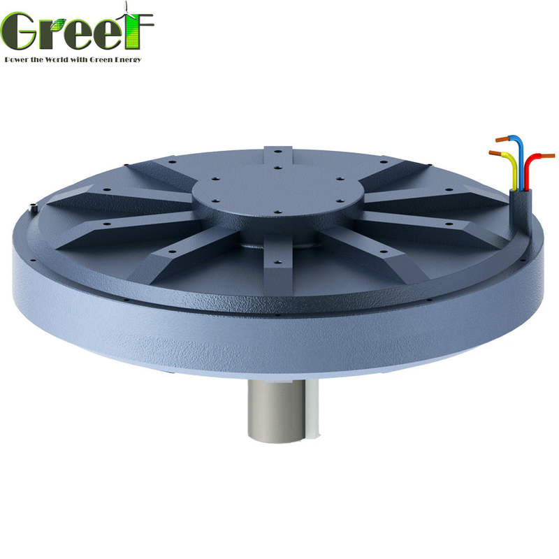 เครื่องกำเนิดไฟฟ้ากระแสสลับแม่เหล็กถาวรต่ำรอบต่อนาทีต่ำ 3KW เครื่องกำเนิดลมแนวตั้งแรงบิดเริ่มต้นต่ำ