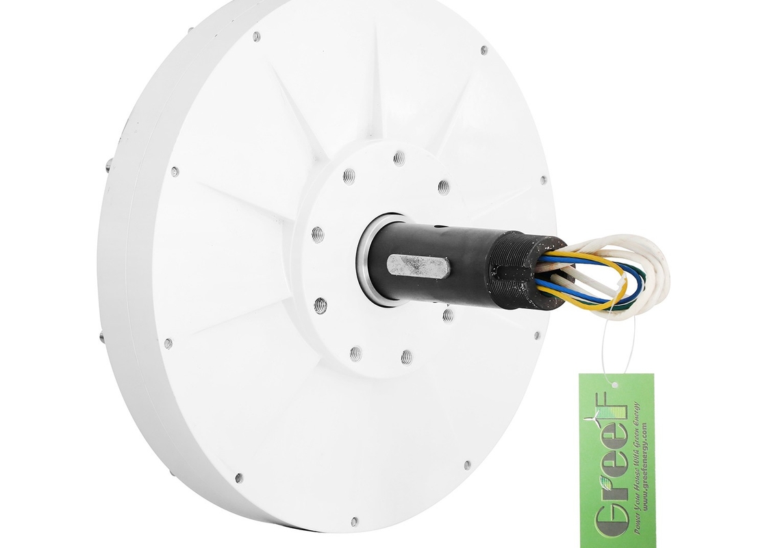 เครื่องกำเนิดไฟฟ้ากระแสสลับแม่เหล็กถาวรต่ำรอบต่อนาทีต่ำ 3KW เครื่องกำเนิดลมแนวตั้งแรงบิดเริ่มต้นต่ำ