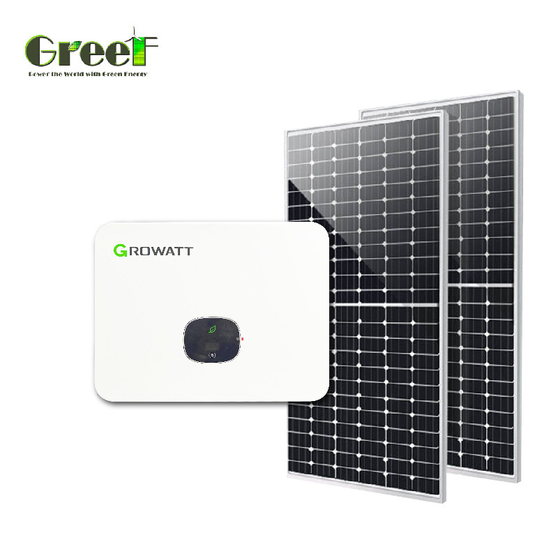 ระบบแผ่นพลังแสงอาทิตย์ซิลิคอนโมโนคริสตัลลิน 1kW-100kW ความจุพร้อมจอ LCD และการวัดระบบ
