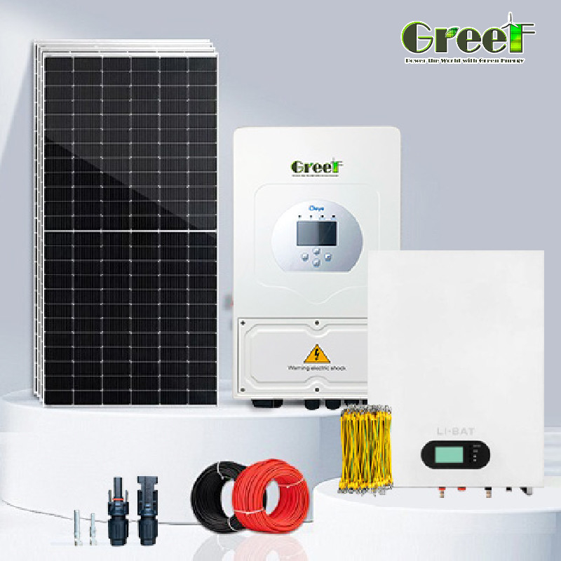 110/220V Output Voltage Hybrid Solar System พร้อมเครื่องเปลี่ยนคลื่นไซน์บริสุทธิ์ และจอ LCD