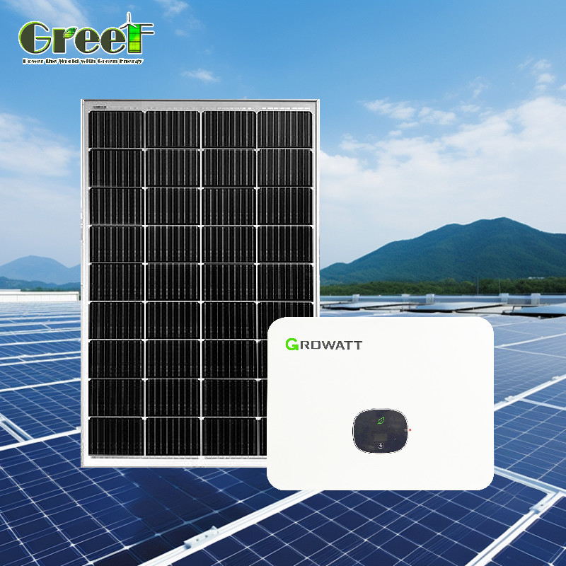 LCD Display ระบบแสงอาทิตย์ PV 5kW ระบบแสงอาทิตย์ไฮบริดพลังงานภาระ 5000W พร้อมรีโมทคอนโทรล