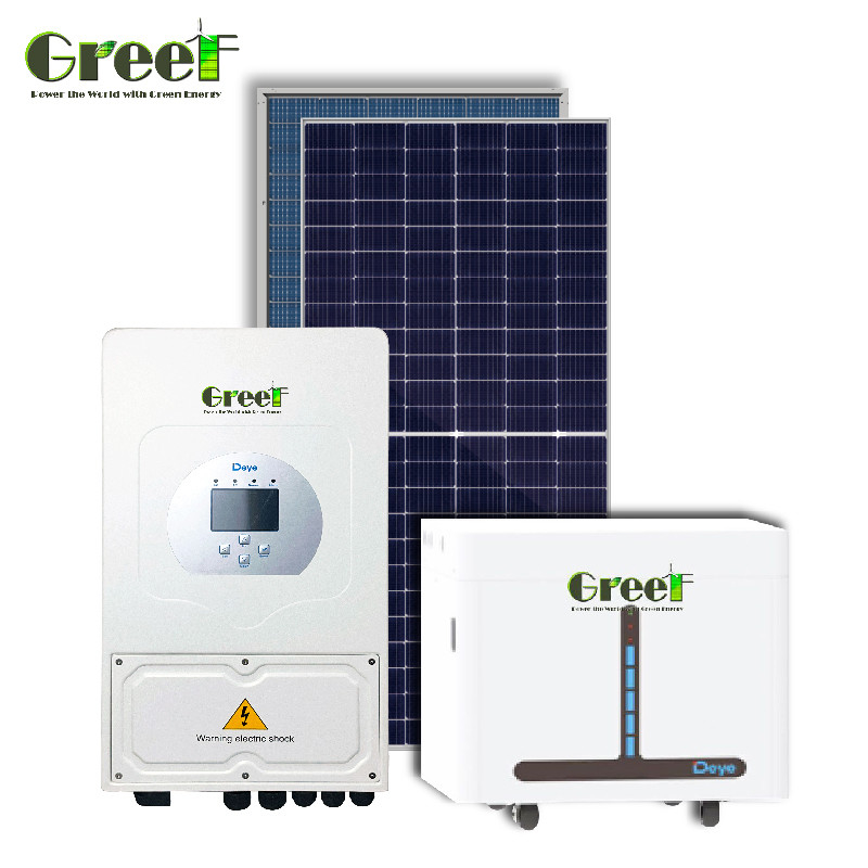 LCD Display ระบบแสงอาทิตย์ PV 5kW ระบบแสงอาทิตย์ไฮบริดพลังงานภาระ 5000W พร้อมรีโมทคอนโทรล