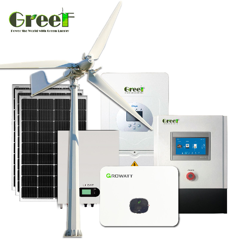 LCD Pure Sine Wave Solar And Wind Hybrid Power Generator พร้อมไฟฟ้าออก 110v และ 220v