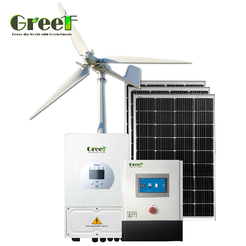 ตัวควบคุมกังหันลมแบบต่อสายส่ง/ไฮบริด 2kW 3kW 5kW 10kW ชนิดเอาต์พุต DC สำหรับโซลูชันระบบกังหันลมและกังหันน้ำ