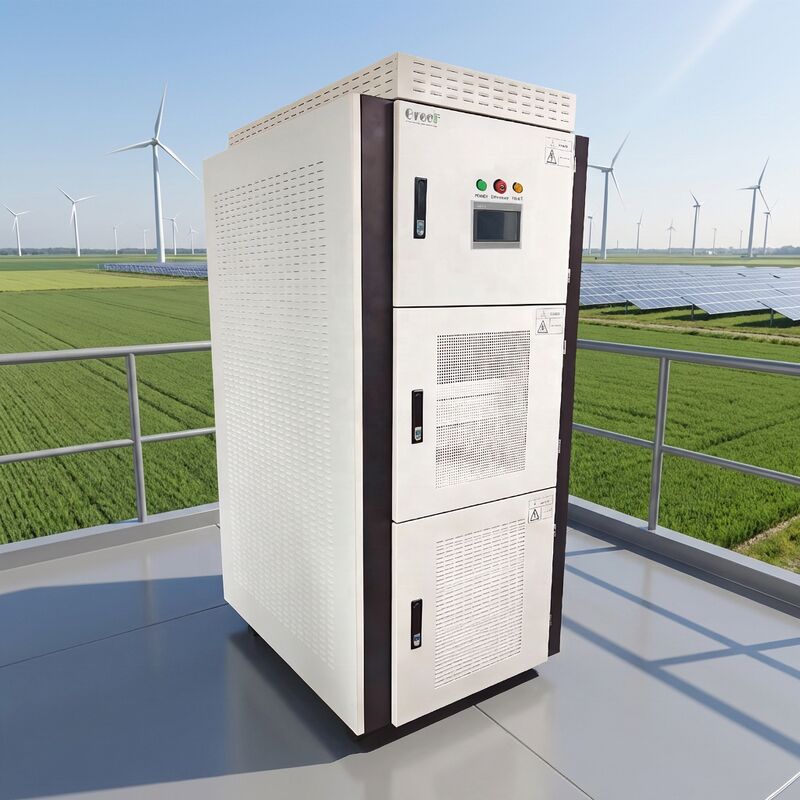 เครื่องควบคุมระบบเครือข่ายไฟฟ้าที่มีระยะความแรงกดไฟเข้า 350-450V DC ประสิทธิภาพสูงสุด 95% และจอสัมผัส LCD