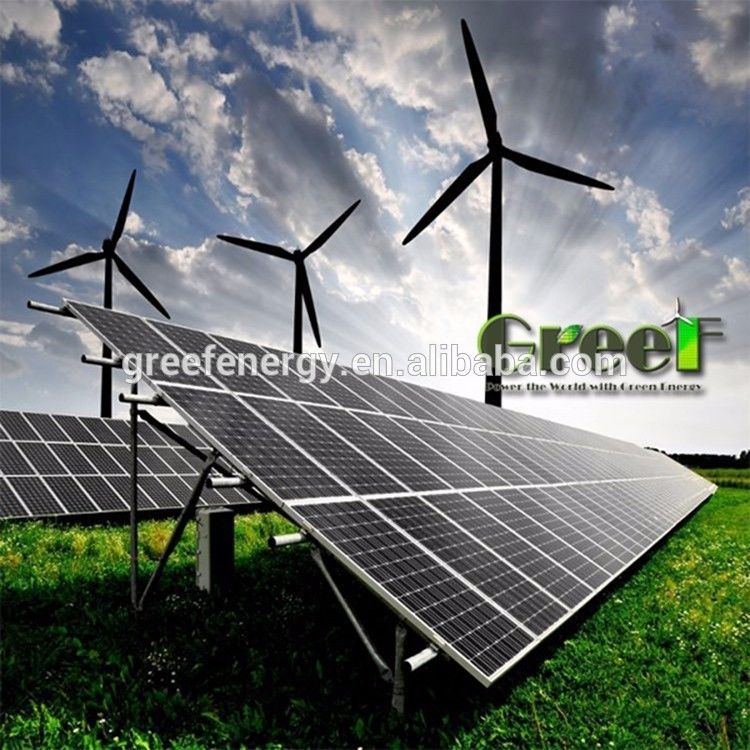 3KW Easy Residential Grid Tie On/Off-grid กังหันลมพลังงานแสงอาทิตย์แบบผสมผสานเพื่อผลิตกระแสไฟฟ้า