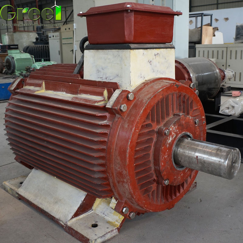 20RPM 100RPM เครื่องผลิตแม่เหล็กถาวร 3 ขั้นตอน เครื่องผลิตแม่เหล็กถาวรต่ํา 200KW 500KW เครื่องผลิตแม่น้ําแม่น้ํา PMG Inverter